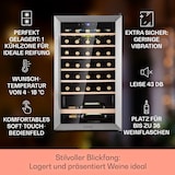 thumbnail of Klarstein Vinamour 32 Uno Weinkühlschrank 1 Zone 95 L / 36 Flaschen 4-18°C Touch Edelstahl