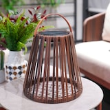 thumbnail of Lumisky Lanterne solaire et rechargeable EVANIA H28cm Polyrotin Marron