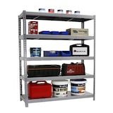 thumbnail of SimonRack Industrieregal, 2000x2400x450 mm, 400 kg am Biegepunkt, 5 Metallböden, Garagenregal, Grau/Verzinkt- Simonforte