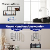 thumbnail of Wandregal Anthrazit `Ernie` Bücherregal Holz Hängeregal Schweberegal LxTxH: ca 100x20x53 cm