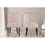thumbnail of Set 4 poltrone pranzo Aberdeen in velluto rosa/antico