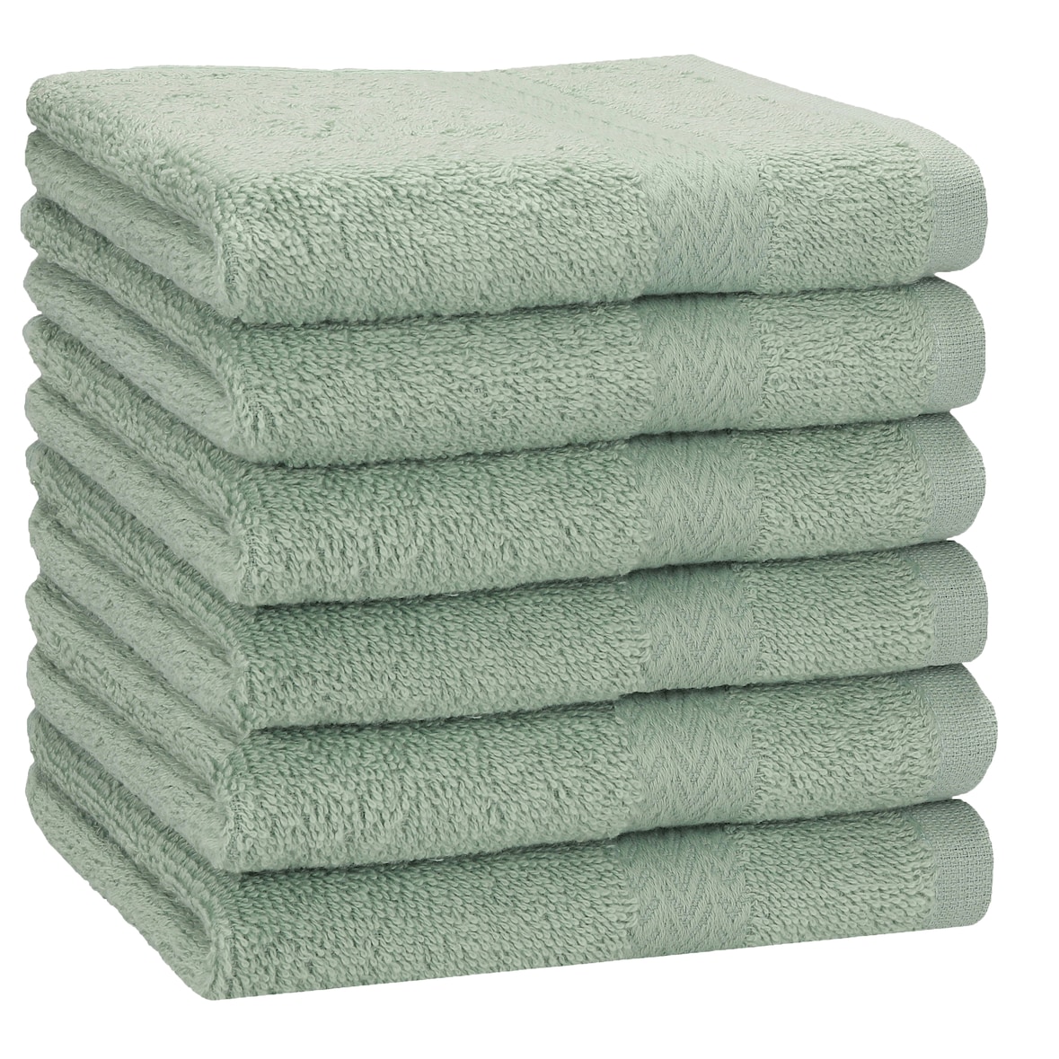 6 Duschtücher PREMIUM 70 cm x 140 cm Farbe heugrün