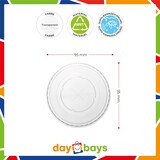 thumbnail of DayBays 8000 Stk. Dom Deckel mit Loch für Smoothie Becher Shakebecher Ø95mm transparent RPET