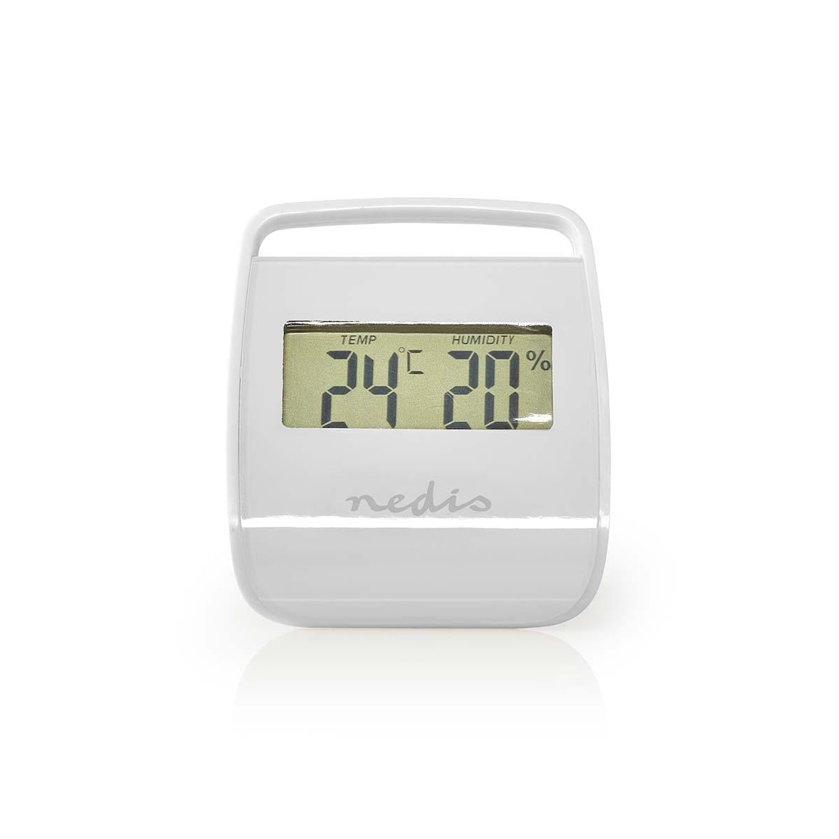 Nedis Digitales Thermometer - Innenbereich - Raumtemperatut - Raumfeuchtigkeit - Weiss