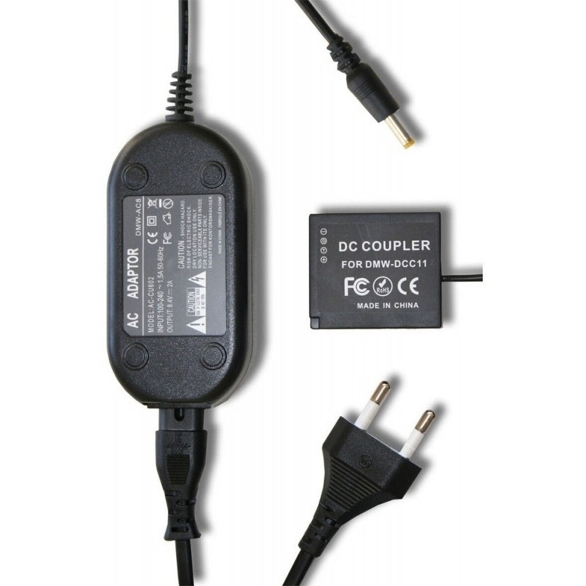 Netzteil-Kuppler kompatibel mit Panasonic Lumix DMC-GX80W