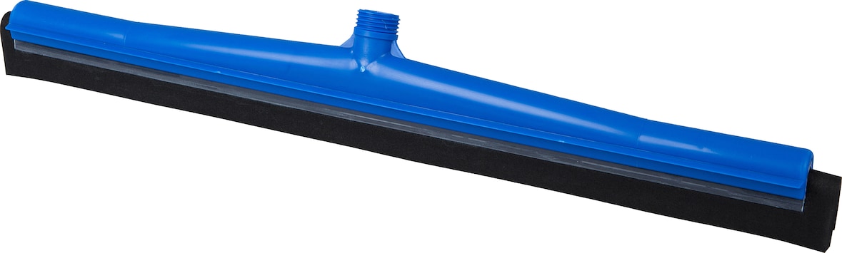 Wasserschieber, 600 mm, Kassette, schwarzer Gummi, blau mit Außengewinde