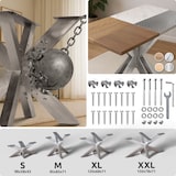 thumbnail of Pieds design Industriel Duncan pour table à manger Forme Araignée 85x85x71 cm/Acier inoxydable