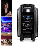 thumbnail of Enceinte sur batterie 800W Bluetooth USB + Micros IBIZA PORT15VHF-BT + Jeu de lumière Festinight SIXMAGIC, SONO DJ SOIREE