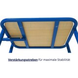 thumbnail of PROREGAL Profi Griffroller 2 Ladeflächen 102x50x60 cm Traglast 250kg Vollgummibereifung 2x Lenkrollen mit Feststellbremse & 2x Bockrollen Lichtblau