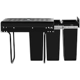 thumbnail of tectake Poubelle de tri ASHLYN 30 L avec 3 compartiments - noir - 405887