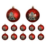 thumbnail of 12 Weihnachtskugeln Kunststoff 8cm - Christbaumkugeln mit Motiv Weihnachtsbaumkugeln Christbaumschmuck Weihnachtsbaumschmuck bruchfest Rot