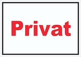 thumbnail of Privat Schild rot-weiß-schwarz A0 (841x1189mm)