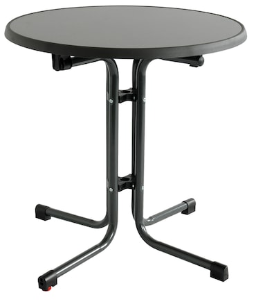 MFG Bistrotisch klappbar, Schieferplatte, Ø 70 cm, rund, anthrazit