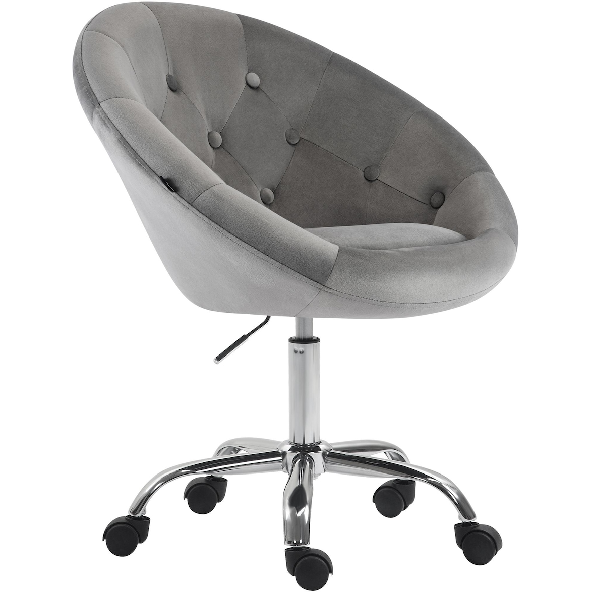 CLP Arbeitshocker London Samt Samt HBT: 85x65x57 cm grau