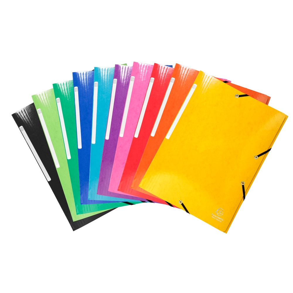 Exacompta Sammelmappe mit 3 Klappen und Gummizug Maxi Kapazität Manila-Karton 425g/qm Iderama A4