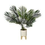 thumbnail of Atmosphera - Planta artificial Palmera Altura 72 con maceta cerámica con patas de madera