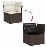 thumbnail of vidaXL Garten-Sofa-Set 9 pcs Braun und Creme 289 x 209 x 85 cm