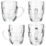 thumbnail of 6x Dijon Bierkrug 200 ml Relief Henkel Bierhumpen 0,2 L Glas Bierseidel