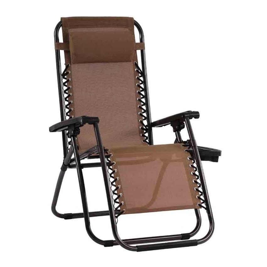 Silla plegable tumbona hamaca Gravedad Cero Marrón