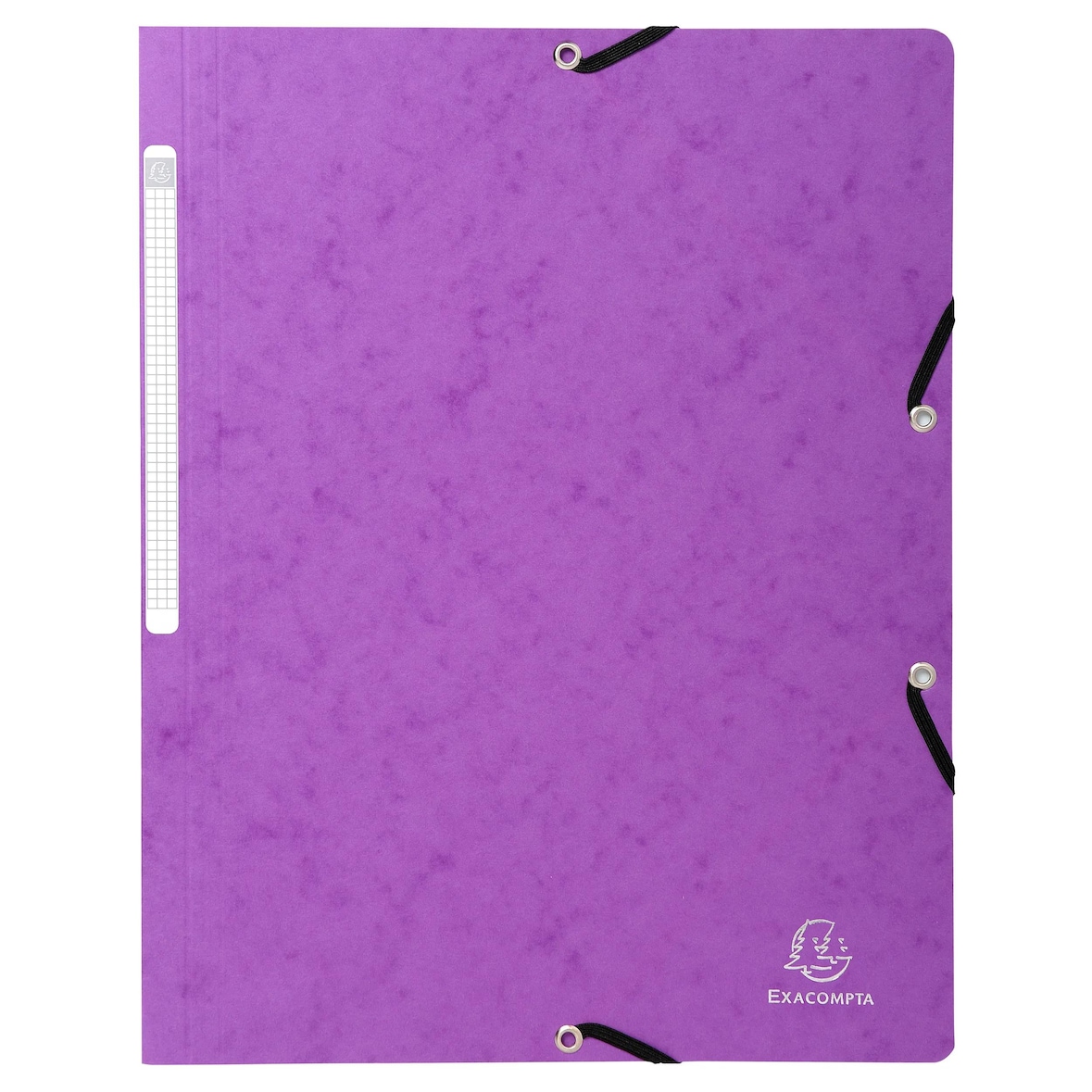 Exacompta 5568E 25x Eckspannmappe mit Gummizug ohne Klappe, aus Colorspan-Karton 400g/m2, für Format DIN A4 - Violett