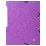 thumbnail of Exacompta 5568E 25x Eckspannmappe mit Gummizug ohne Klappe, aus Colorspan-Karton 400g/m2, für Format DIN A4 - Violett