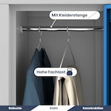 thumbnail of Umkleideschrank Spind TOKIO - 6 Abteile, Etikettenhalter Lüftungsschlitze | Umkleidespind Schließfachschrank Garderobenspind, 185x90x45cm Grau-Blau