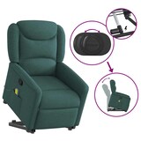 thumbnail of vidaXL Massagesessel mit Aufstehhilfe Dunkelgrün Stoff