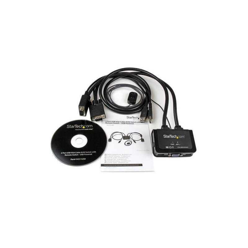 StarTech.com 2 Port USB VGA Cable KVM Switch Powered with Remote KVM-Switch