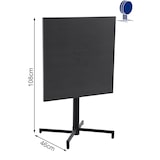 thumbnail of METRO PROFESSIONAL Mesa Bistro plegable Aveiro, acero, tablero efecto madera, 70 x 70 cm, cuadrada, gris oscuro/negro