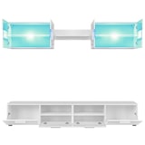 thumbnail of VidaXL 5-delig TV wandmeubel met LED verlichting in hoogglans wit