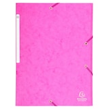 thumbnail of Exacompta  Cod. 17108H - Cartella 3 lembi con elastici Maxi capacity cartoncino lustré  425 g/mq - A4 rosa  - Confezione da  25 pz.