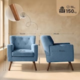 thumbnail of Fauteuil Kioni corduroy blauw