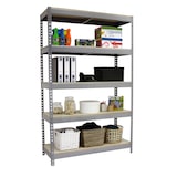 thumbnail of SimonRack Industrieregal, 3000x1500x600 mm, 600 kg am Biegepunkt, 5 Holzböden, Garagenregal, Grau/Holz- Simonforte