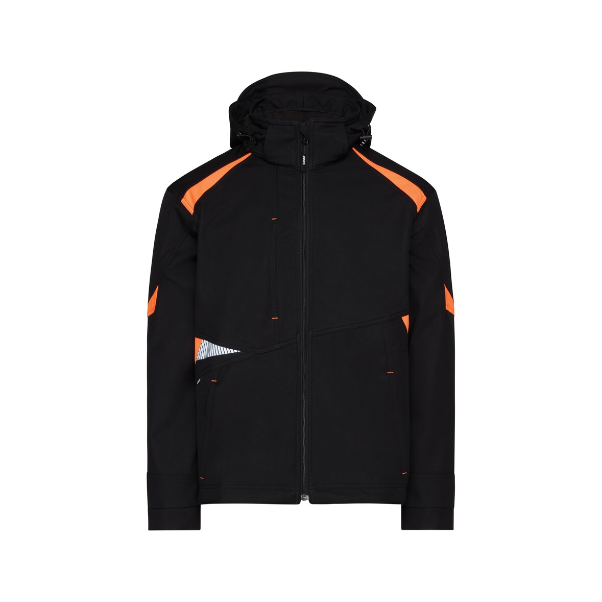 DASSY® Kalama Softshell-Arbeitsjacke, wasserdicht & atmungsaktiv, Cordura® schwarz/fluo orange 4XL