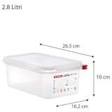 thumbnail of Araven Hermetico Gastronorm GN 1/4, 100mm, 2,8 L, doble cierre