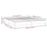 thumbnail of Décoshop26 - Somier de láminas con patas estructura de cama 180x200 cm tela gris oscuro TDL0207119