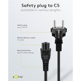 thumbnail of Notebook Kabel 93586 1,8m Schutzkontakt auf IEC 320-C5 B