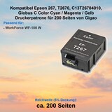 thumbnail of Kompatibel Epson 267, T2670, C13T26704010, Globus C Color Cyan / Magenta / Gelb Druckerpatrone für 200 Seiten von Gigao