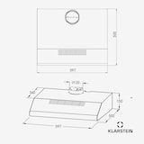 thumbnail of Klarstein Contempo 60 Unterbau-Dunstabzugshaube 60cm 200m³/h LED Edelstahl Acryl Silber