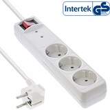 thumbnail of InLine® Steckdosenleiste, 3-fach Schutzkontakt, ÜSS, weiß