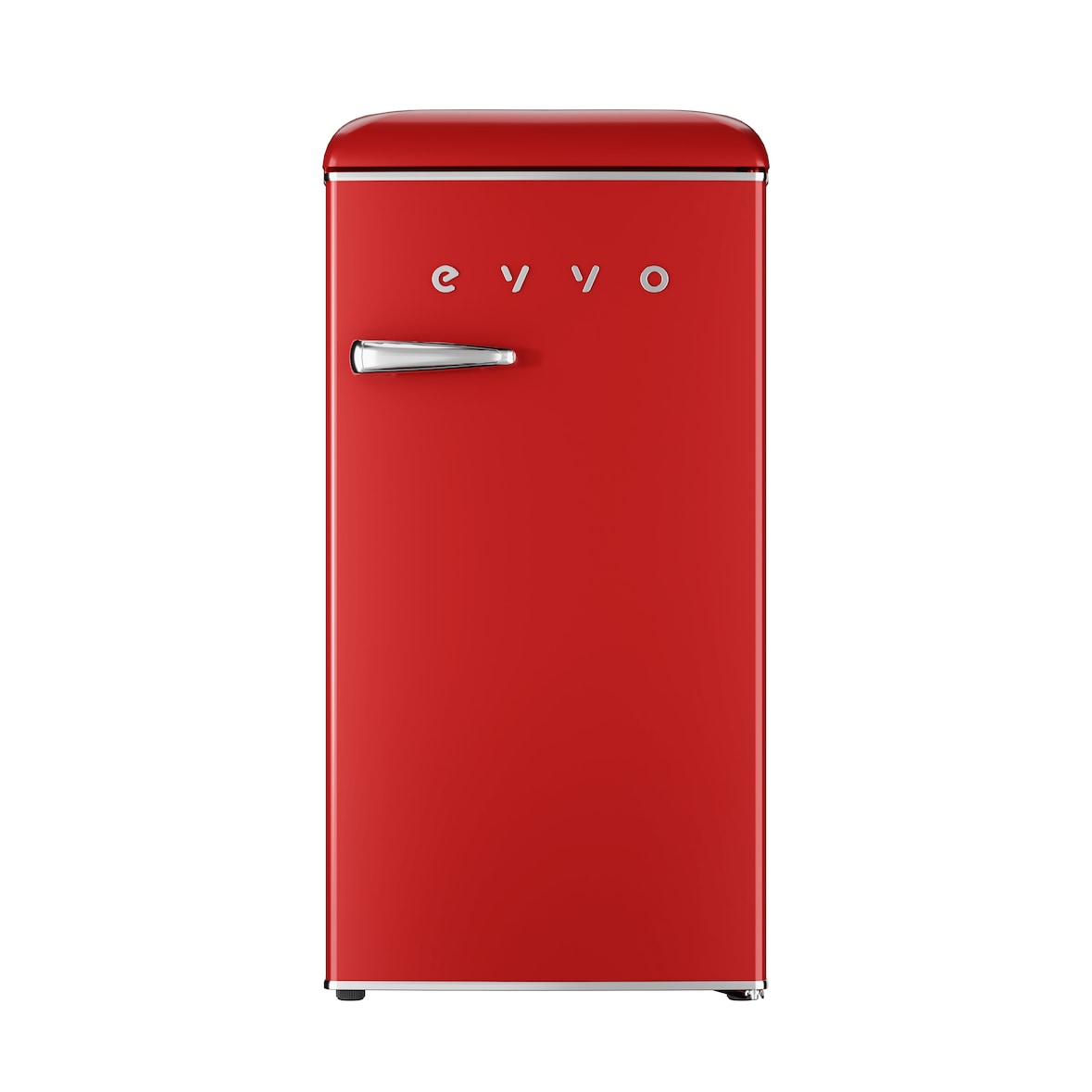 EVVO Frigorífico Mini F26 Retro Rojo, 95 litros, diseño vintage, bajo consumo, silencioso