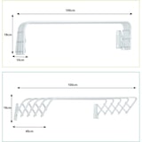 thumbnail of Varal extensível de metal para parede, suporte dobrável para pendurar roupas, toalhas, casa interna e externa