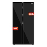 thumbnail of Frigorífico Americano EVVO F90B Glass, 352 l + 198 l, Total No Frost, puerta cristal negro