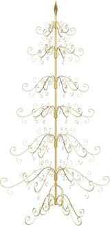 thumbnail of vidaXL Metall Weihnachtsbaum Gold 180 cm Pulverbeschichteter Stahl