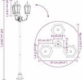 thumbnail of vidaXL Garten-Licht Bronze 57 x 49 x 241 cm Aluminium und Glas