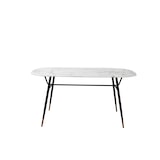 thumbnail of SIT Möbel Eettafel in marmerlook | 160 x 90 cm | Tafelblad glas wit | onderstel metaal zwart | B 160 x D 90 x H 77 cm | 19000-22 | Serie TISCH