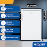 thumbnail of Exquisit Gefrierschrank GS581-H-010D weiss | 85 l Nutzinhalt | Temperaturregelung | Gefrierschubladen | 4*-Gefrieren | Türanschlag wechselbar