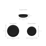 thumbnail of CreaTable Uno Black Tellerset 12-tlg Steinzeug