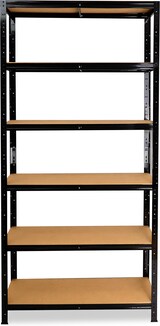 thumbnail of shelfplaza BLACK 200x75x50 cm Schwerlastregal in schwarz mit 6 Böden und 145 kg Traglast pro Boden
