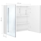 thumbnail of Helloshop26 - Badezimmerschrank mit LED-Spiegel Hochglanzweiß 62 x 14 x 60 cm Hochglanzweiß 02_0006583